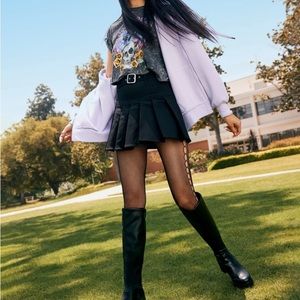 BNWT Black Mini Pleated Skirt